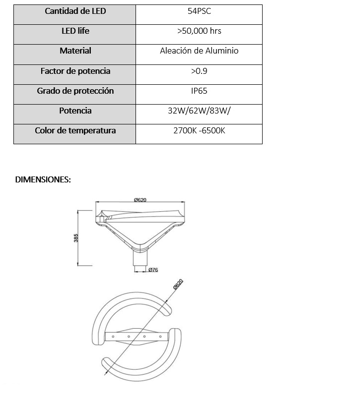 alumbrado Led para parques